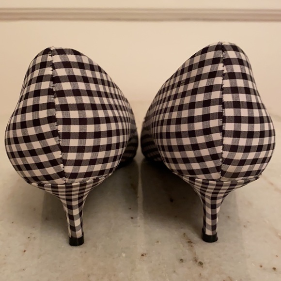 Athena Alexander Black and White Kitten Heels Size 8 - Picture 6 of 11